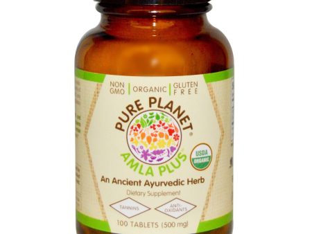 Pure Planet Amla Plus Organic Non GMO 500 mg 100 Tablets Supply