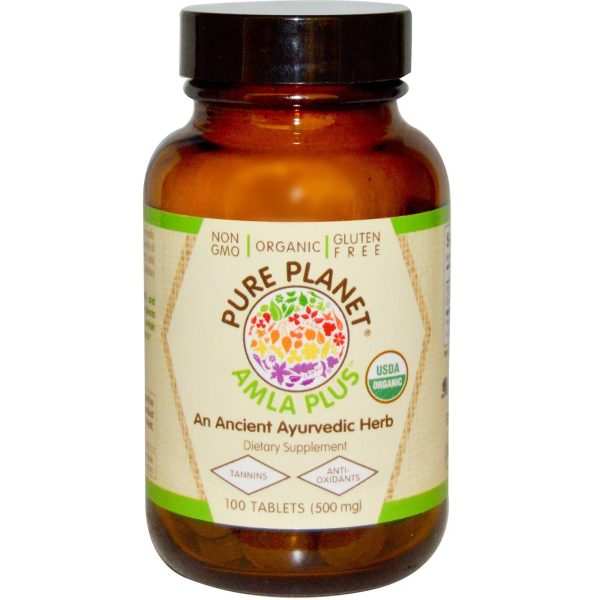 Pure Planet Amla Plus Organic Non GMO 500 mg 100 Tablets Supply