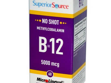 Superior Source Microlingual Methylcobalamin B12 5000mcg 60 Tablets For Sale