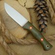 Huntsman: Green Canvas Micarta, Orange Liners & Orange G10 Bolts Online