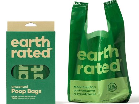 Earth Rated 120 Poo Bags Easy-Tie with Handle Unscented For Discount