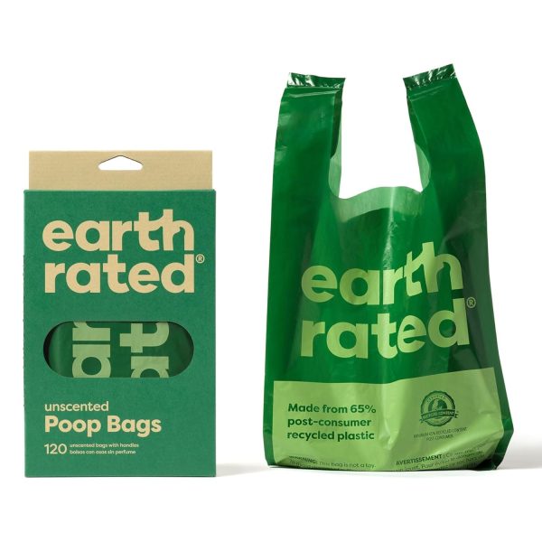 Earth Rated 120 Poo Bags Easy-Tie with Handle Unscented For Discount