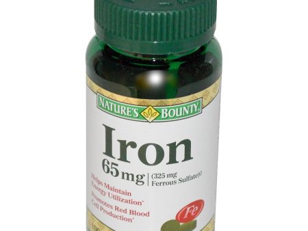 Nature s Bounty Iron 65mg 100 Tablets - Mineral Supplement Online Hot Sale