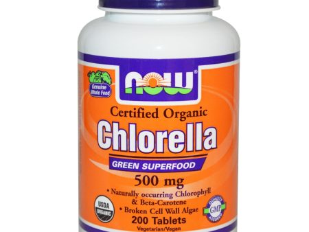 Now Foods Chlorella Certified Organic 500mg 200 Tablets For Sale