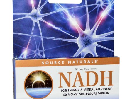 Source Naturals NADH 20mg 30 Sublingual Tablets on Sale