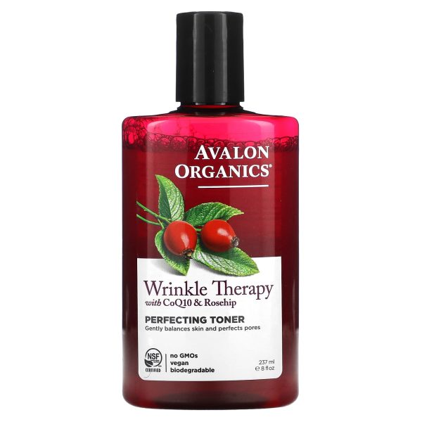 Avalon Organics, Wrinkle Therapy, With CoQ10 & Rosehip, Perfecting Toner, 8 fl oz (237 ml) Online Hot Sale