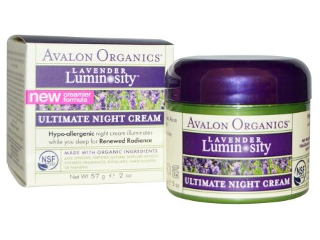 Avalon Organics, Ultimate Night Cream, Lavender Luminosity, 57 grams For Cheap