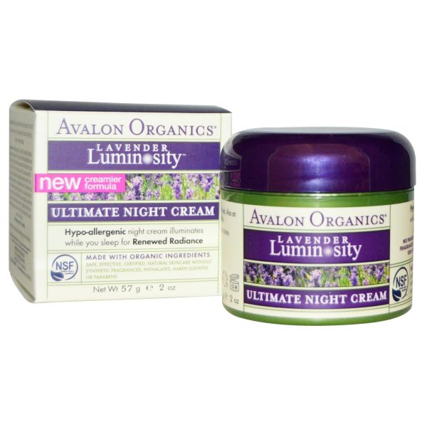 Avalon Organics, Ultimate Night Cream, Lavender Luminosity, 57 grams For Cheap