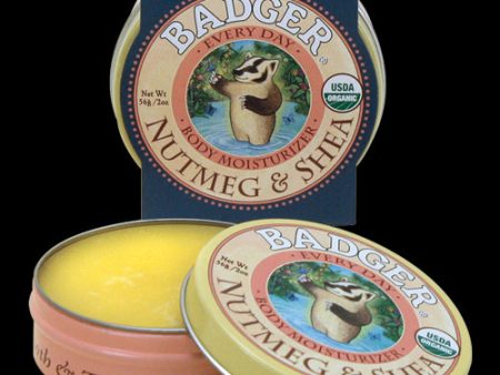 Badger Company, Every Day Body Moisturizer, Vanilla & Coconut, 2 oz, 56 grams For Discount