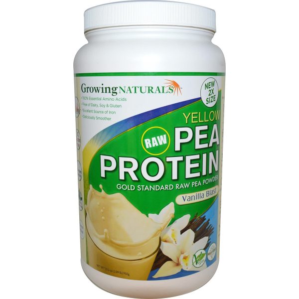 Growing Naturals Yellow Raw Pea Protein Vanilla Blast 950 g For Discount