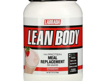 Labrada Nutrition, Lean Body, Hi Protein Meal Replacement, Strawberry, 2.47 lb (1120 g) Discount