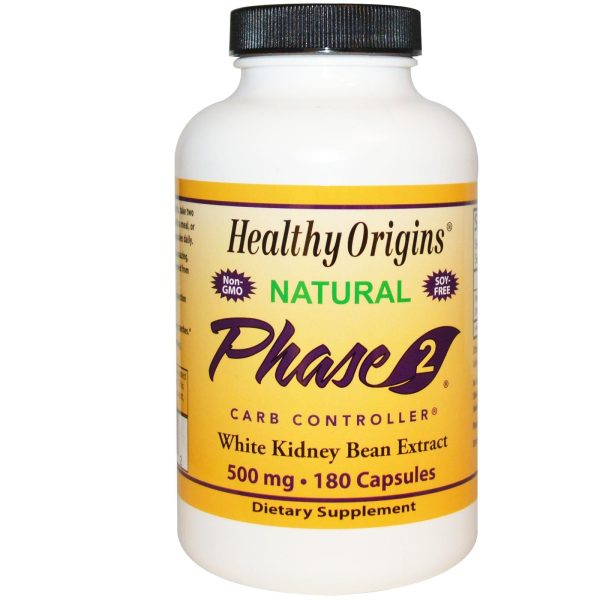 Healthy Origins Phase 2 Carb Controller White Kidney Bean Extract 500mg 180 Capsules Online now