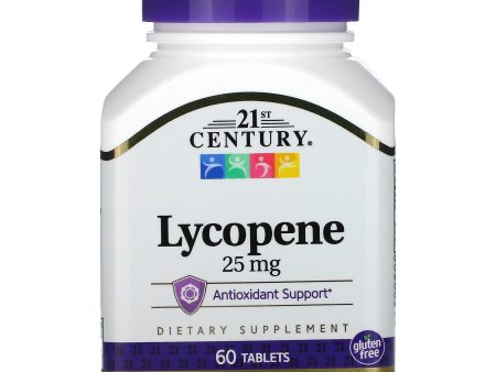 21st Century, Lycopene, 25 mg, 60 Tablets Hot on Sale