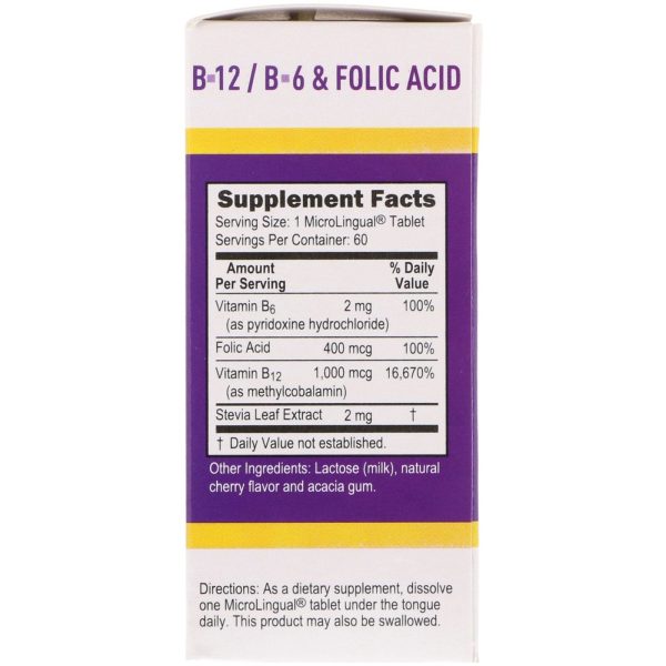 Superior Source, Methylcobalamin B-12, B-6 & Folic Acid, 1,000 mg 400 mg, 60 Tablets Fashion