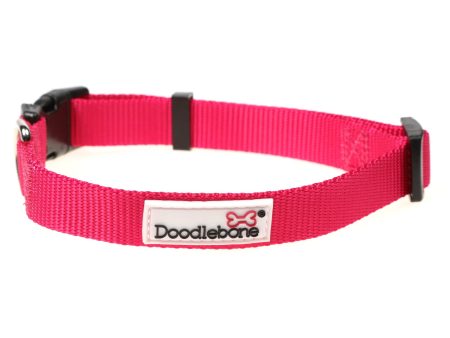 Doodlebone Originals Dog Collar Fuchsia 3 Sizes Online Sale