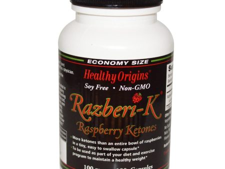 Healthy Origins, Razberi-K, Raspberry Ketones, 100mg, 180 Capsules For Sale