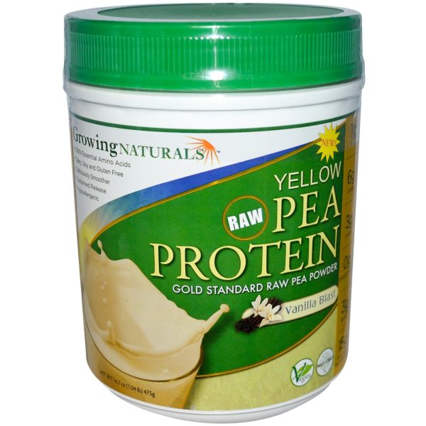 Growing Naturals Yellow Pea Protein Vanilla Blast 475 g Online Sale