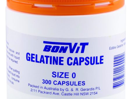 Bonvit, Gelatin Capsules, Size 0, 300 Capsules, Empty Online