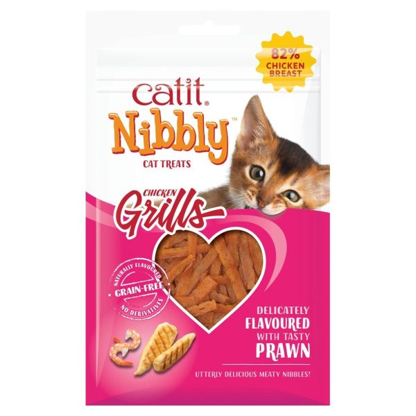 Catit Nibbly Chicken & Prawns Grills Treats 30g Online