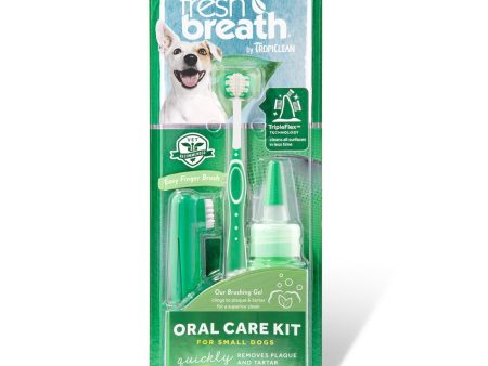 Tropiclean Fresh Breath Oral Dental Care Kit for Small Dogs Online now