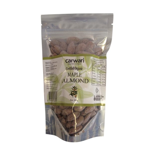 Carwari, Organic Maple Almonds, 200 g - Health Supplement Discount