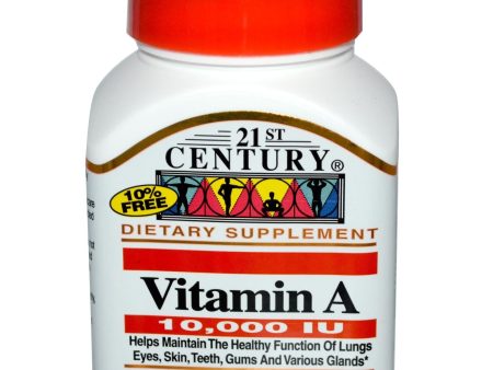 21st Century Health Care, Vitamin A, 10,000 IU, 110 Softgels For Discount