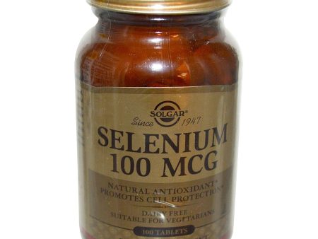 Solgar Selenium 100 mcg 100 Tablets - Dietary Supplement Hot on Sale