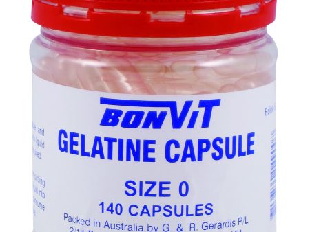 Bonvit Gelatin Capsules Size 0 140 Capsules Empty - Supplement Online now