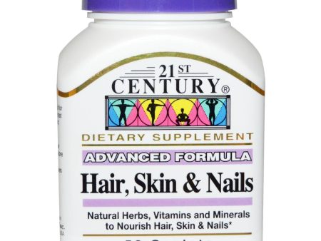 21st Century Health Care Hair, Skin & Nails Advanced Formula 50 Caplets For Discount