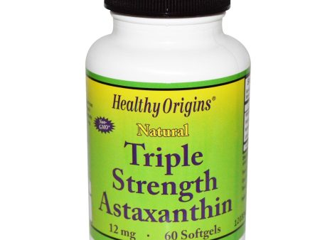 Healthy Origins, Natural Triple Strength Astaxanthin, 12 mg, 60 Softgels Discount