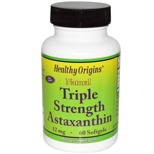 Healthy Origins, Natural Triple Strength Astaxanthin, 12 mg, 60 Softgels Discount