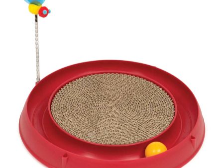 Catit Play Circuit Ball Toy with Scratch Pad Supply