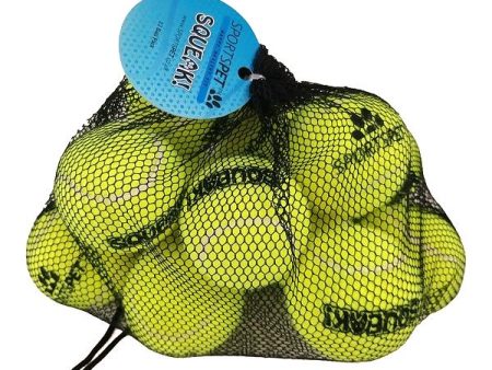 SPORTSPET Tennis Balls with Squeaker Packs of 3 or 12 For Discount