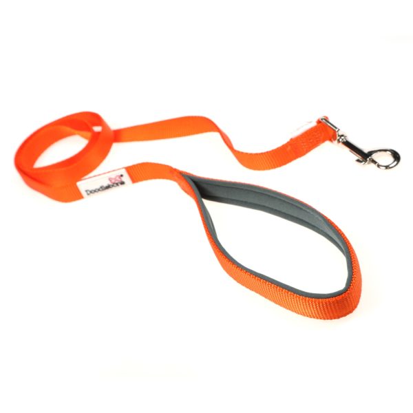 Doodlebone Originals Dog Lead 1.2m Tangerine 3 Sizes on Sale