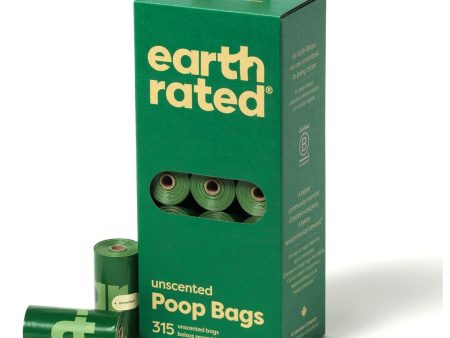 Earth Rated 315 Poo Bags on 21 Refill Rolls Unscented Cheap