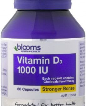 Blooms Health Products, Vitamin D3, 1000 IU 60 Capsules Cheap