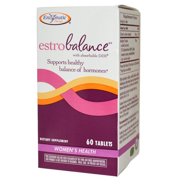 Enzymatic Therapy, EstroBalance with Absorbable DIM, 60 Tablets Online now