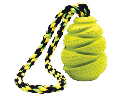 Grrrelli Rubber Tough Dog Toys Treat Fillers Tugger w. Rope 3 Sizes on Sale