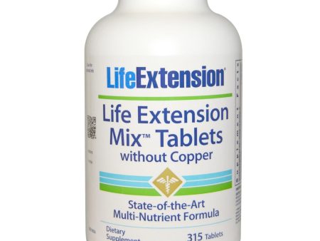 Life Extension, Mix Tablets, without Copper, 315 Tablets Online Sale