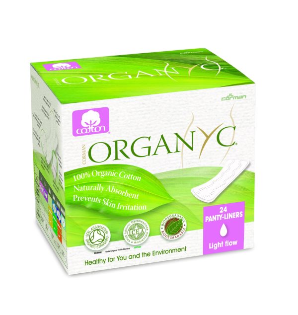 Corman, Organyc, Panty Liners, 100% Organic Cotton, Light Flow, Thin, 24 Pack Online now