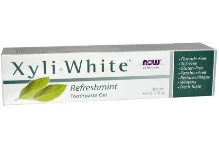 TWIN PACK- 2 X Tubes of Xyli-White Toothpaste Gel Now Foods Refreshmint 181 Grams Hot on Sale