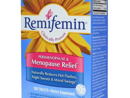 Enzymatic Therapy, Remifemin, Perimenopause & Menopause Relief, 120 Tablets on Sale