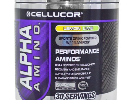 Cellucor, Alpha Amino, Sports Drink Powder, Lemon Lime, 366 g For Discount