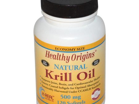 Healthy Origins Krill Oil Natural Vanilla Flavour 500mg 120 Soft Gels Hot on Sale