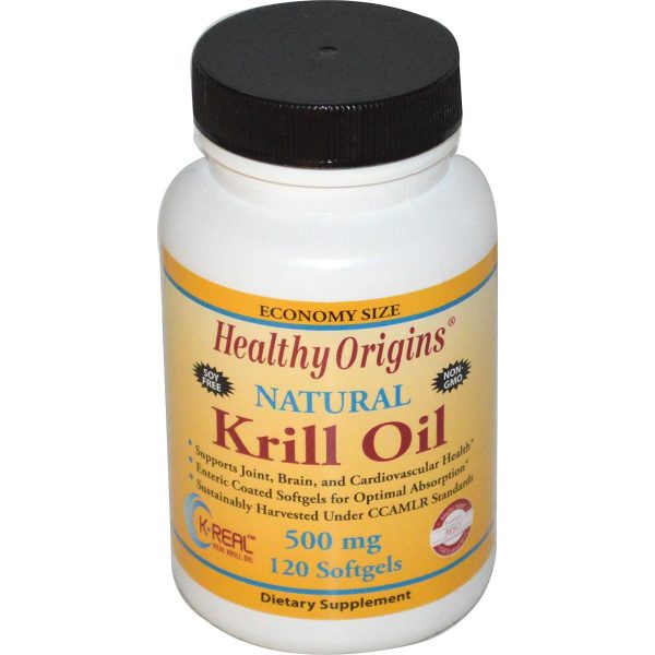 Healthy Origins Krill Oil Natural Vanilla Flavour 500mg 120 Soft Gels Hot on Sale