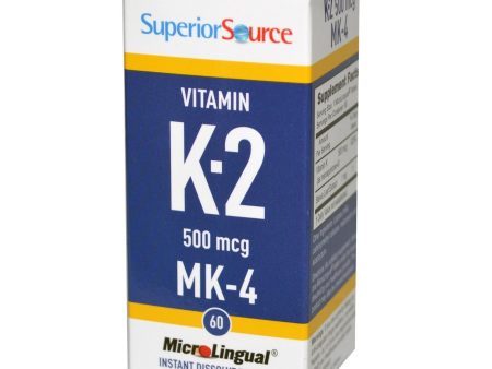 Superior Source Vitamin K2 500 mcg 60 MicroLingual Tablets Fashion