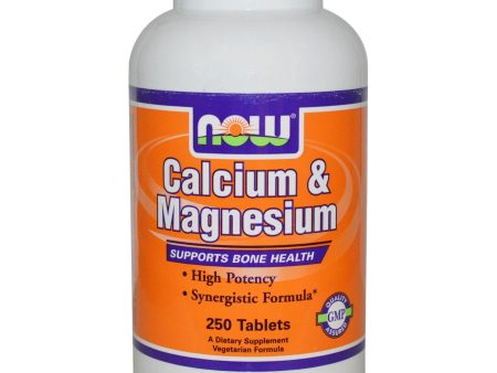 Now Foods Calcium & Magnesium 250 Tablets - Dietary Supplement Fashion