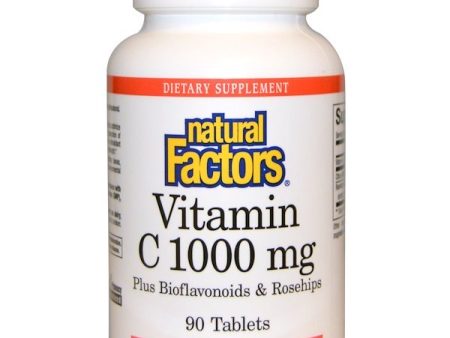 Natural Factors Vitamin C 1000mg 90 Tablets - Dietary Supplement Cheap