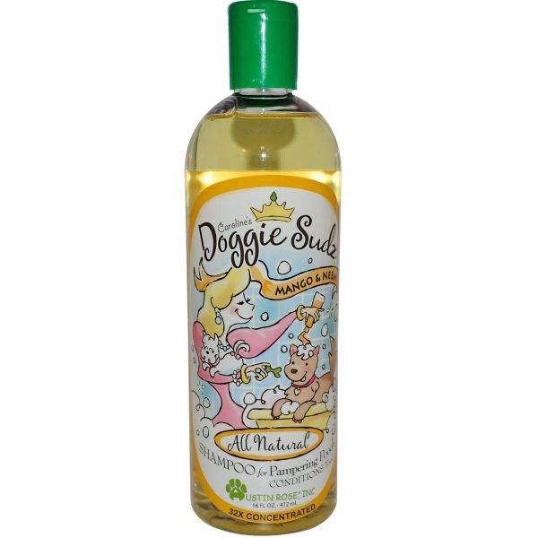 Austin Rose Inc., Caroline s Doggie Sudz Shampoo for Pampering Pooch, Mango & Neem, 472 ml, 16 fl oz For Sale