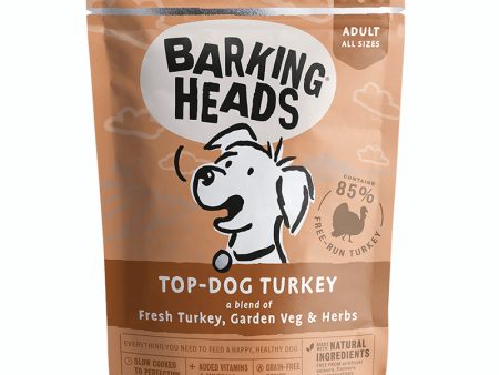 Barking Heads Dog Food Wet Pouches Top-Dog Turkey 300g Sale